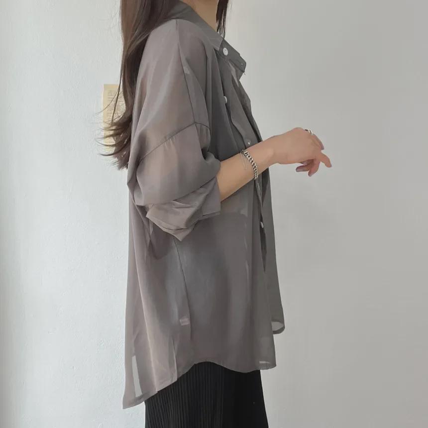 Women's Summer Cardigan – Ice Silk Sun Protection, Thin and Drapey Design Cover-up Top