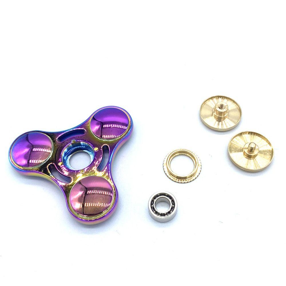 Copper Cap Hand Spinner Plating Colorful Fingertip Toy Fingertip Gyroscope  Office