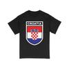 Croatia Crest Shield T Shirt Patriotic Croatian Flag Colors National Emblem Casual Wear For Sports Fans