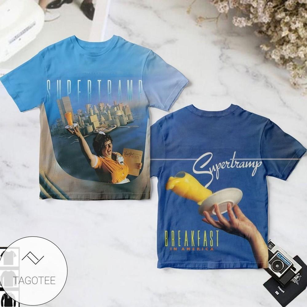 Supertramp Breakfast In America Album Cover AOP T-shirt Unisex T-Shirt XXL