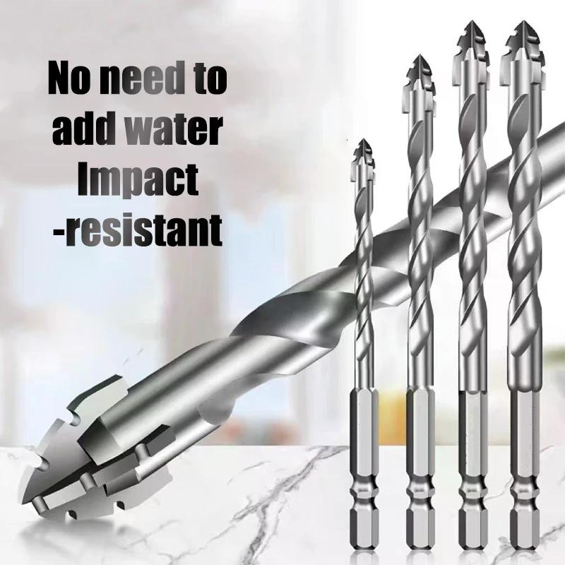 7Pcs/set Tungsten Steel Serrated Drilling Bit Kit For Ceramic Plastic Tile Ceramic Glass Concrete Tool Accessories