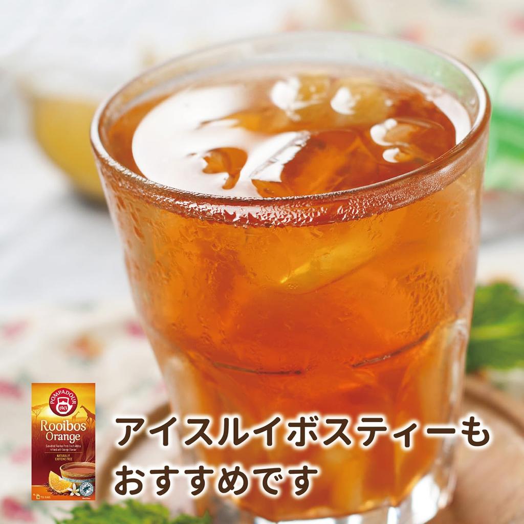 Pompadour Rooibos Tea Sweet Orange 20 Tea Bags 71078 X 10 Sets