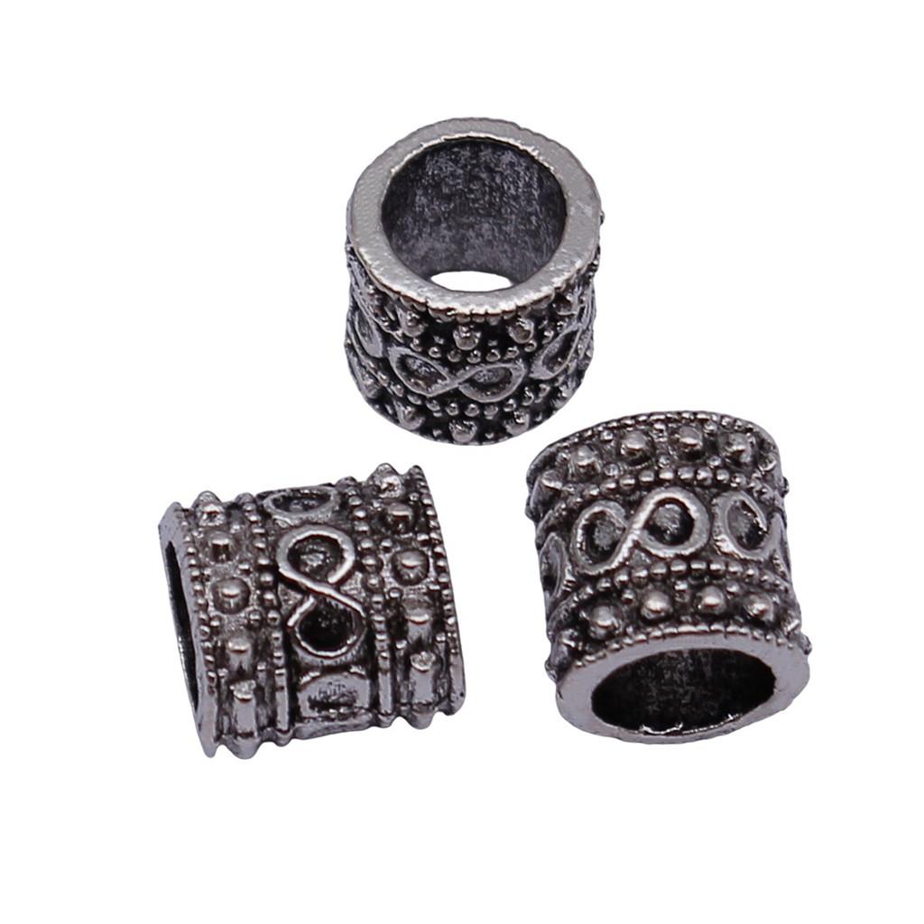 Multi Color Spacer Beads Ornate Metal Big Hole Beads For Jewelry Projects