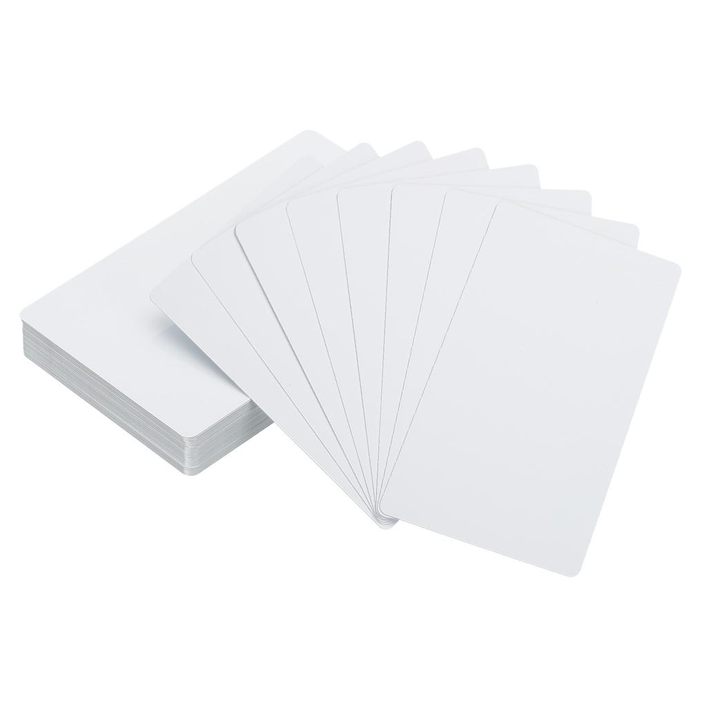 Sublimation Metal Business Cards Blank 0.21/0.22/0.45mm Thickness Aluminum Printable Name Card for Custom DIY Print White/Silver