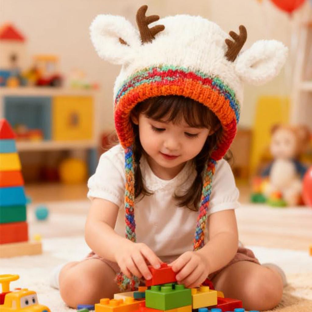 Knitted Hats In And Winter, With Plush Called For Warmth, Wrapped In Ear , And Woolen Hats