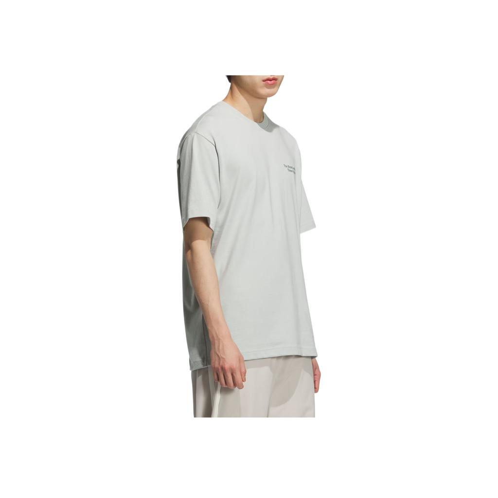 Adidas Gfx Short Sleeve Fashion Minimalist Solid Color Letter T-Shirt Men Tops Miracle-Silver KF0127