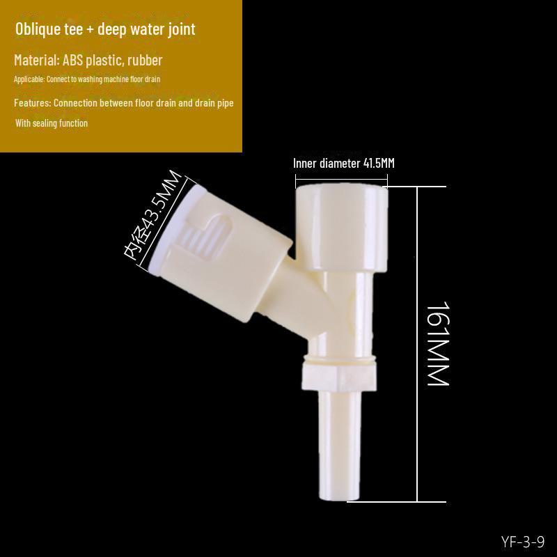 Washing Machine Floor Drain Elbow Tee: Deodorant, Anti-Backflow Pipe Connector