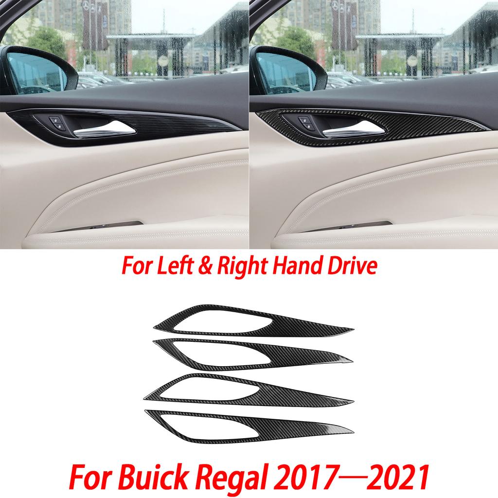 Carbon Fiber Car Interior Accessories Gear Shift Panel Cup Holder Decorative Stickers For Buick Regal 2017 2018