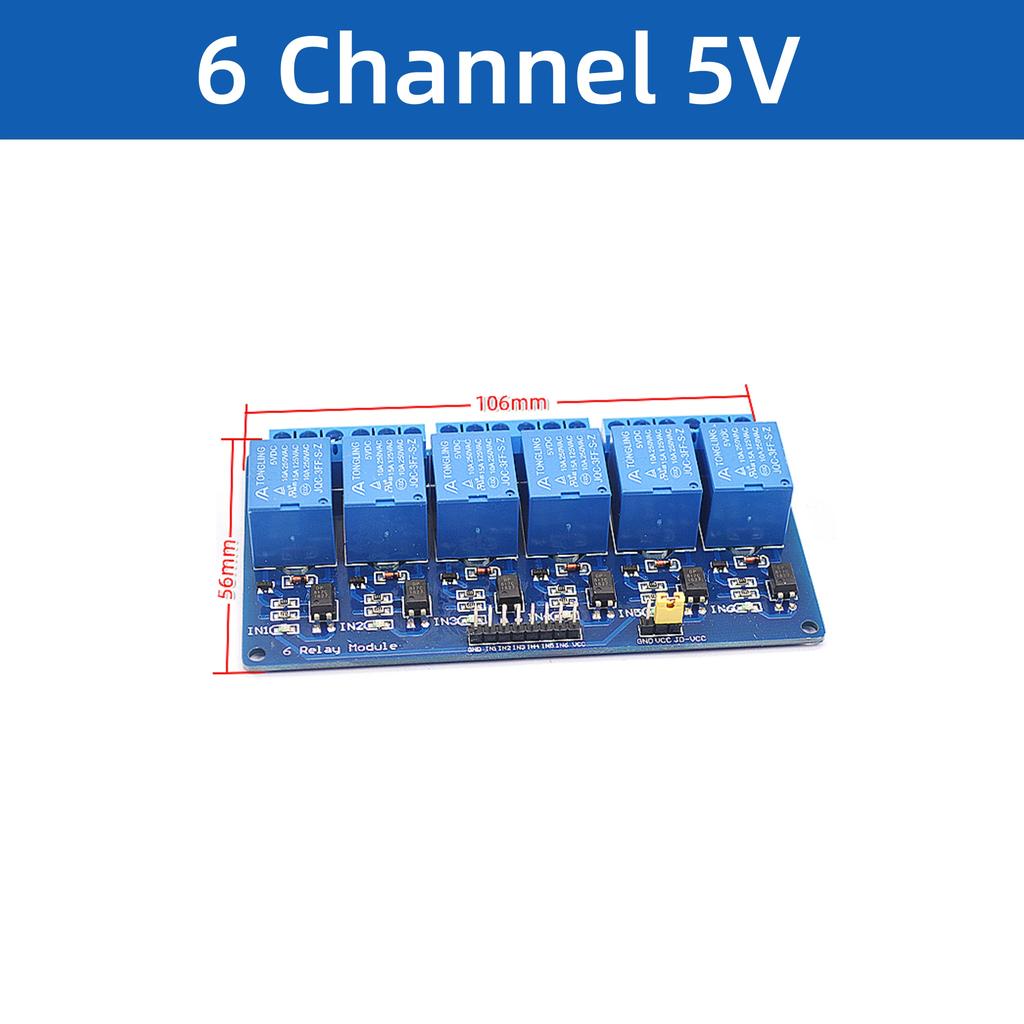 1 4 6 8 Channel 5V12V24V Relay Module with Optocoupler High Low Level Trigger Shield for Arduino PIC AVR MCU DIY Blue Board Relays 5