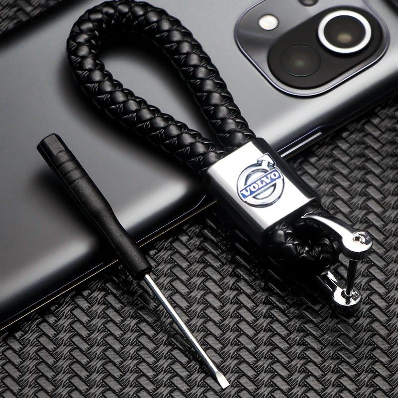 

Handmade Braided Rope Keychain Anti Lost Key Ring Fit Volvo Xc60 Xc40 Xc90 S60 S90 V60 V90 Ex30 Ex40 Ex90 C40 V40 Car Key Gift VOLVO