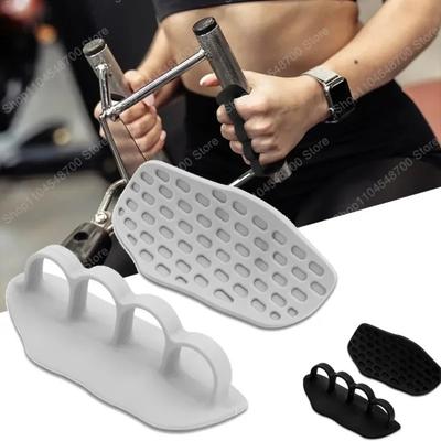 A Pair Anti-slip Grip For Weight Lifting Pull-ups Gym Training Unisex Ergonomic Rubber Hand Protector Strengthener Handle Gloves