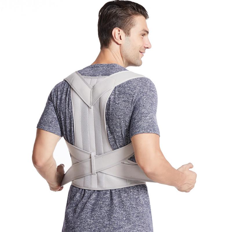 

Men s and Women s Universal Hunchback Correction Belt Breathable and Comfortable Back Correction Belt светло-серый