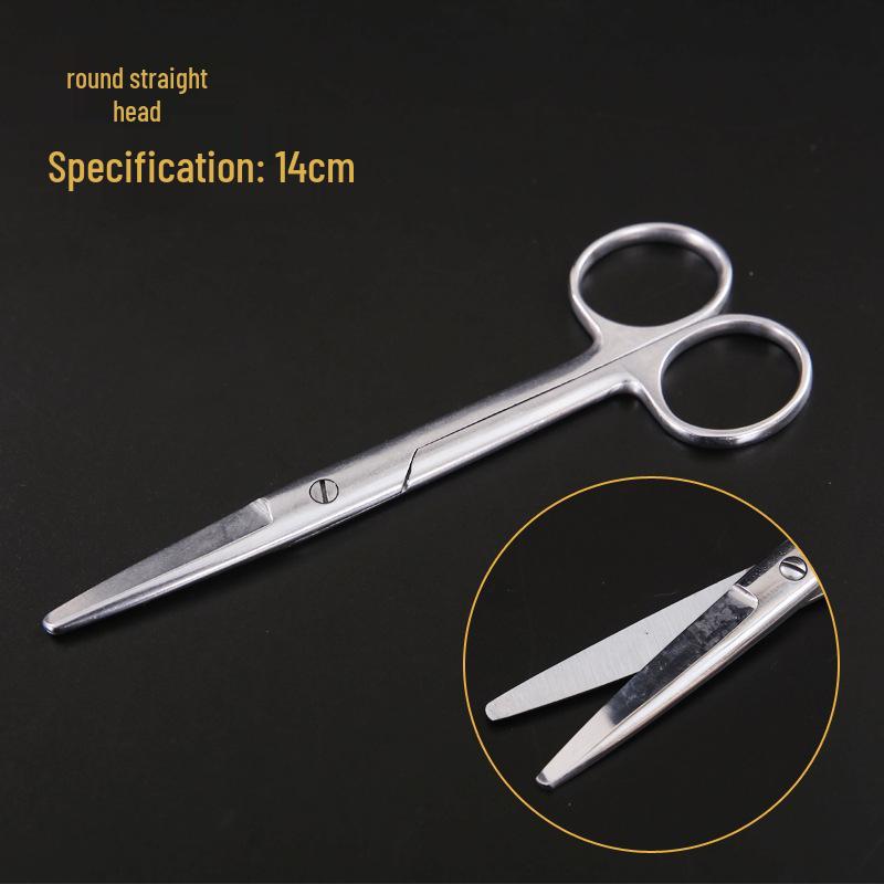 Stainless Steel Surgical & Teaching Dissection Scissors - Straight/Round Cutting & Gauze Scissors