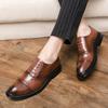 Spring and Autumn New Men's Shoes Brock Large Size Business Casual Men's Leather Shoes Size Wedding Shoes