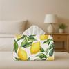1pc Lemon & Tissue Box Holder - Lemon Yellow with Green Design Napkin Dispenser, Suitable for Home, Car, Parties, Bedside Table Organizer, Compact Tis