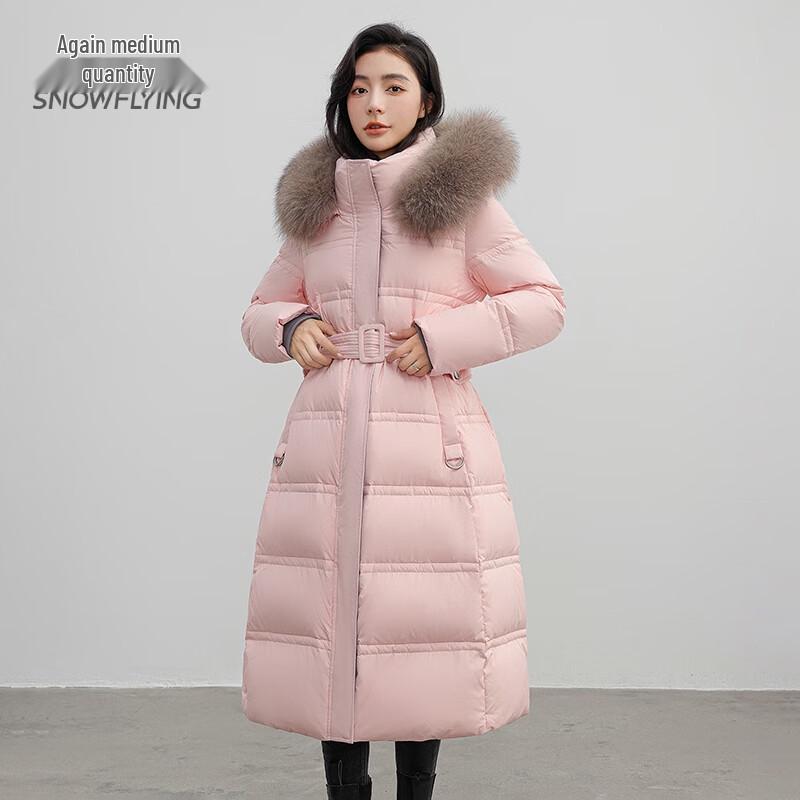 SNOWFLYING Women's Mid-length Fur Collar Down Jacket N X40145670F