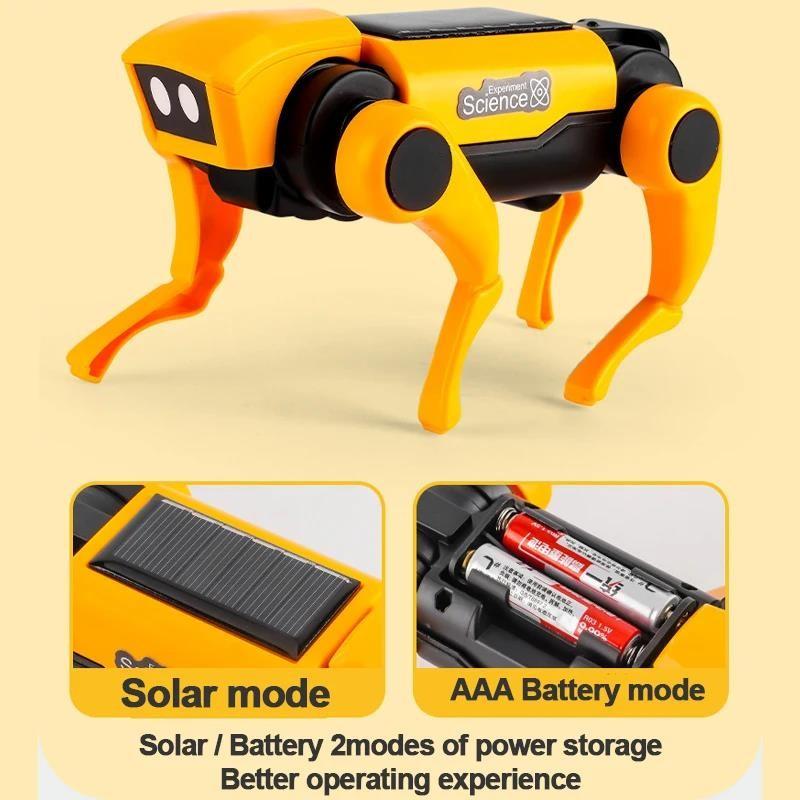 Diy Remote controlled robotic animals Solar Robot Kit for Kids Mechanical Dog Electric Animal Solar Energy Steam Educational Toy