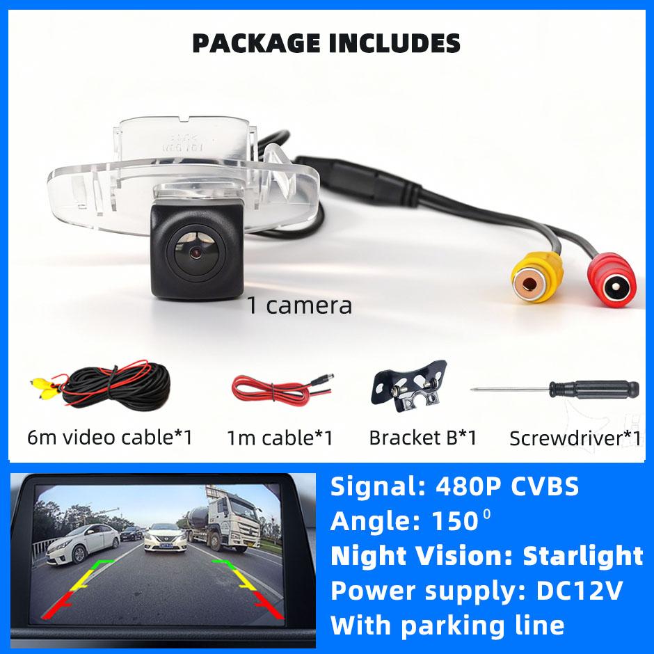 

HD Rear View Backup Camera Reverse CVBS or AHD License Plate Light Fits Honda Accord Spirior Civic City RDX Ciimo Crider Everus