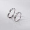 Fashionable 925 Silver-Plated Mobius Couple Rings - Personalized Unisex Design