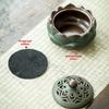 Keramik Räuchergefäß Lotusfigur Räucherspiralenhalter Räucherkessel für Dekoration Teehaus