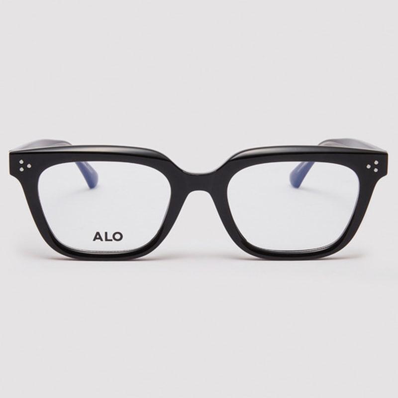

aloeyewear [Essential] AL5504 0909G Jacklyn Square Black Glasses Frame with Blue Light Blocking Lenses Demo lens (basic inclusion)
