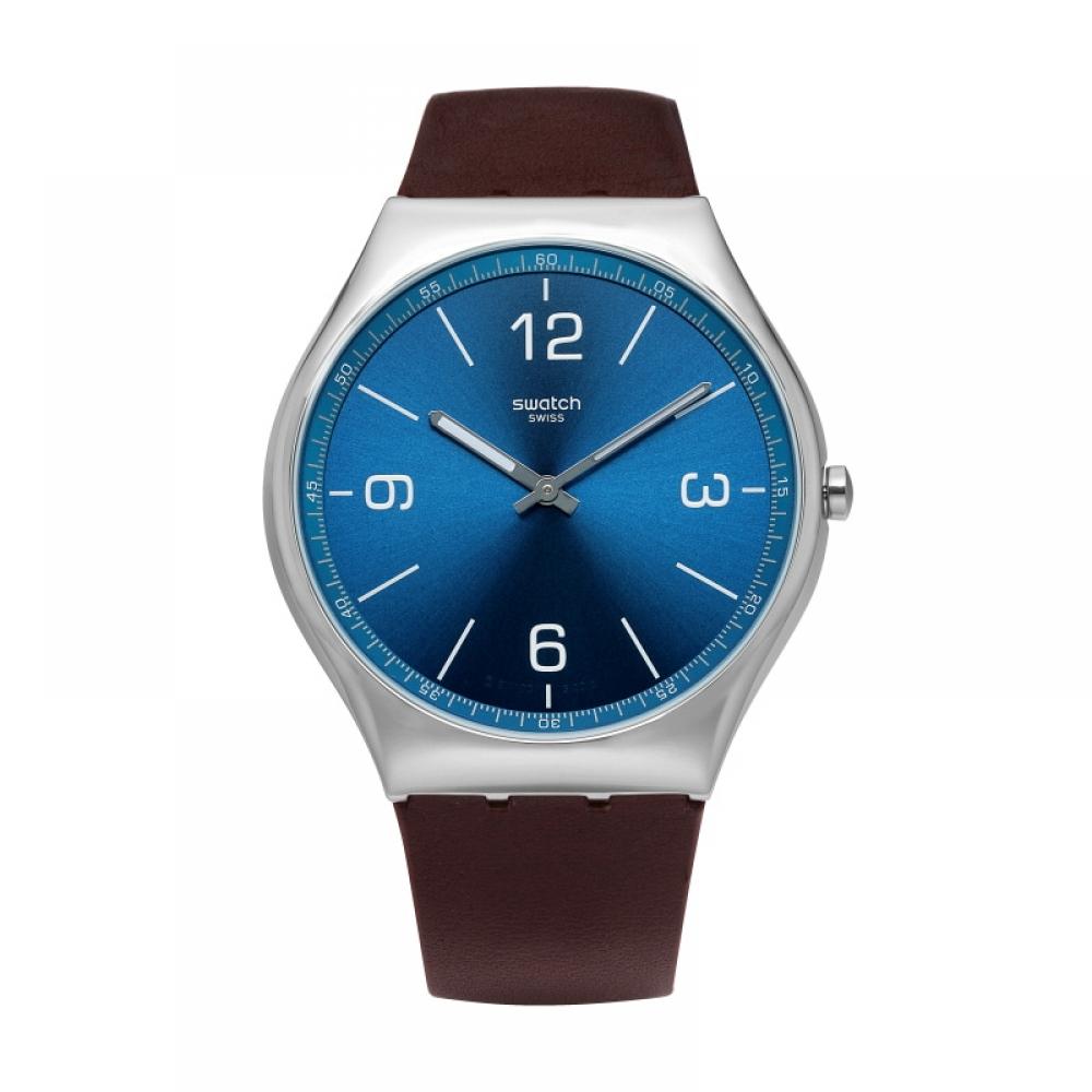 SWatch SS07S101 Skin Irony Skinwind Men S Leather Watch