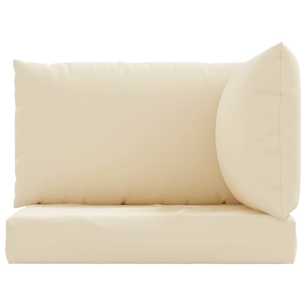 3 Piece Pallet Cushions Beige Oxford Fabric