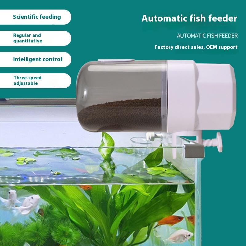 Automatic Fish Tank Feeder Adjustable Fish Food Dispenser Large Capacity Aquarium 3 Gear Fish Feeder Smart Timer Large Capacity