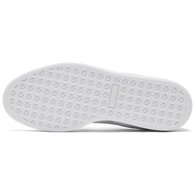 PUMA Basket Classic 21 Unisex White Grey Low Top Sneakers Minimalist 374923-12