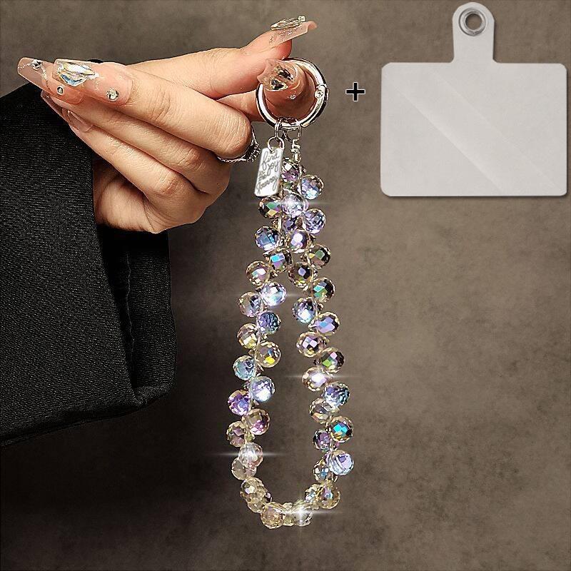 Luxuriöse Kristallperlen-Ketten-Handgelenktasche & Schlüsselanhänger-Anhänger