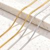 Classic Solid Snake Chain Necklace For Men Women Stainless Steel Thin Long Neck Charm Jewelry