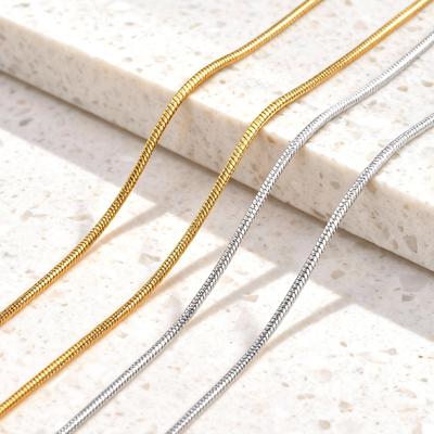 Klassische massive Schlangenkette Halskette Für Männer Frauen Edelstahl Dünn Lang Hals Charm Schmuck