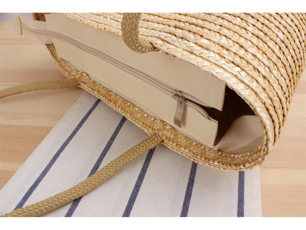 Large Capacity Woven Beach Shoulder Bag - Casual Seaside Vacation Women's Tote