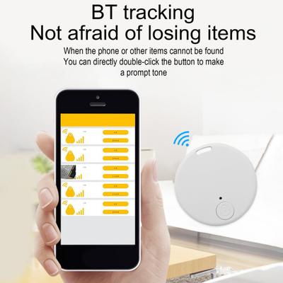 Runder Bluetooth-kompatibler GPS-Tracker Tragbar Schlüssel Geldbörse Gepäck Haustiere Artikelfinder Locator Wasserdicht Zwei-Wege-Alarm Anti-Verlust Tracking-Gerät