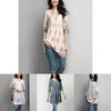 Elegantes Plus Size Damen Druck Langarm Mini Kleid T-Shirt Tunika Herbst S-5XL