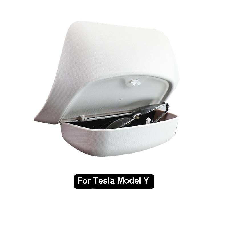 

Car Glasses Box for Tesla Model 3 Y Original Car Special Design Sunglasses Sun Visor Clip Card Storage Modification Accessories