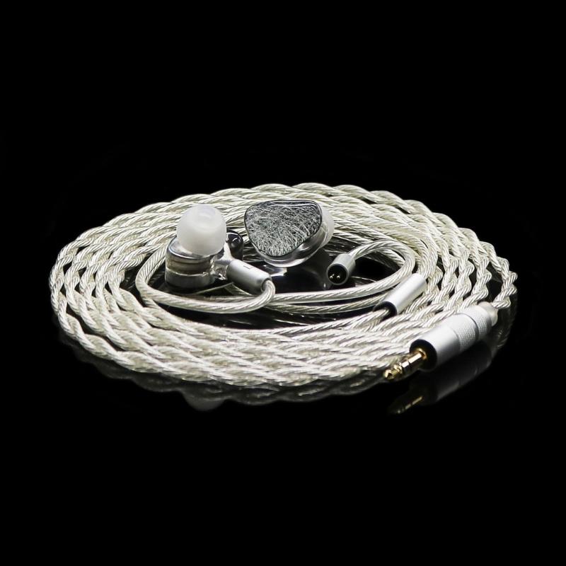 Headphone Cable 0.78 3.5MM Interchangeable Upgraded Cable Ergonomic Angled Connector With Microphone Transmission