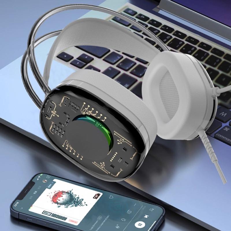 Professional 7.1 Channel Head Mounted Earphone Corded Headphone with Microphone for Computer Gaming