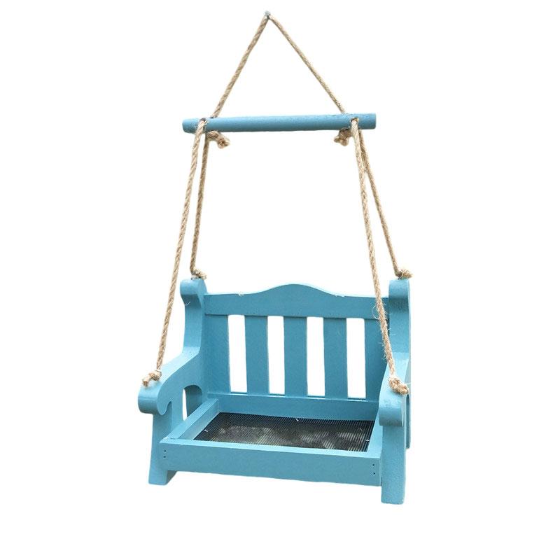Wooden Outdoor Bird Feeder, Gardening Bird Feeding Tool, Stylish Hanging Pet Chair, Suitable For Gardens And Balconies!