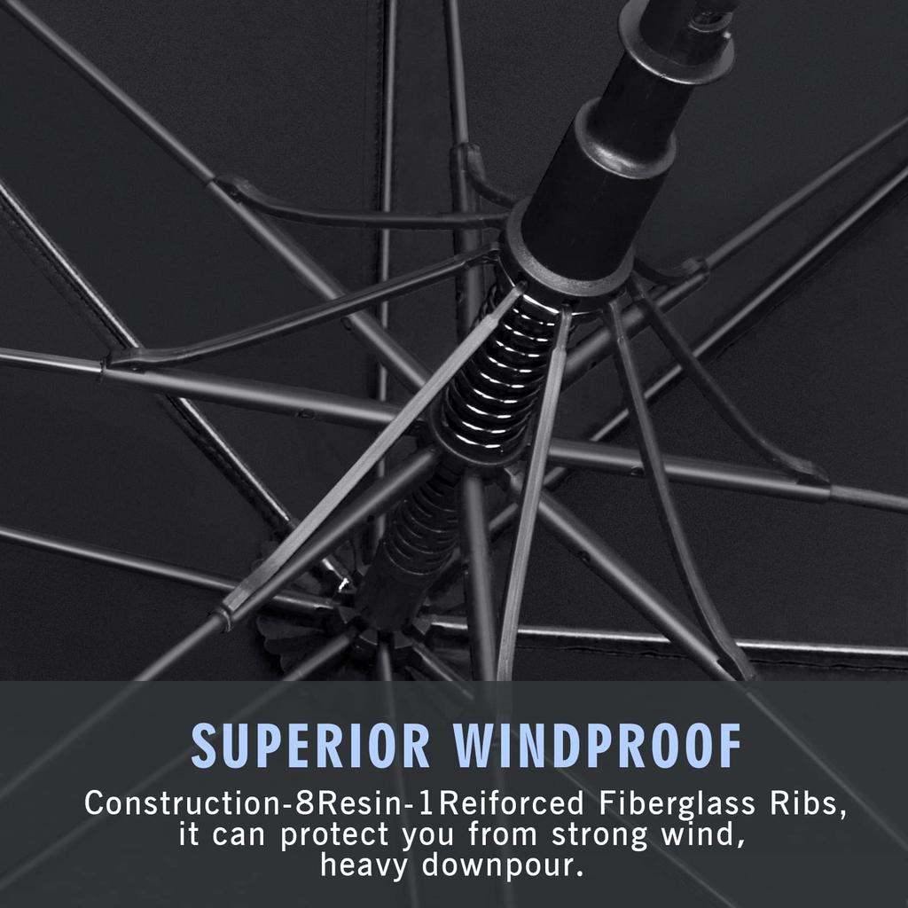 ZOMAKE Golf inch arc Super Suitable for Strong Heavy and Rainy Suitable for Sunny and Rainy Sports and with Storage Umbrella, 54/62/68 length, Large,