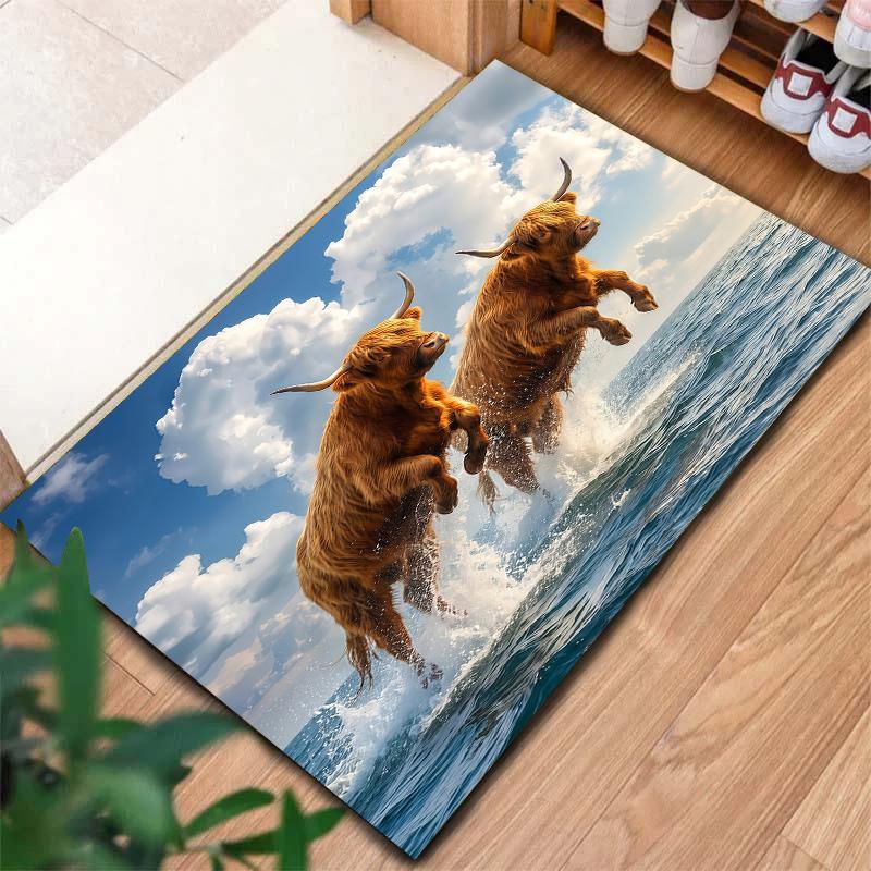 Flying Sunset Animals Pattern Square Carpet,Area Rug,Carpet Rug for Living Room Bedroom Sofa Playroom Decor,Non-slip Floor Mat,Holiday Birthday Gifts