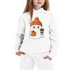 Kids Hoodie Sweatshirt Halloween Ghost Print Pullover Long Sleeve Hooded Top for Boys Girls Soft Comfortable Casual Wear