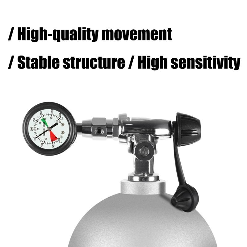 Scubas Diving Cylinder Pressure Gauge High Precisions Luminously Pressure Dials Submersible Diving Pressure Gauge Enduring