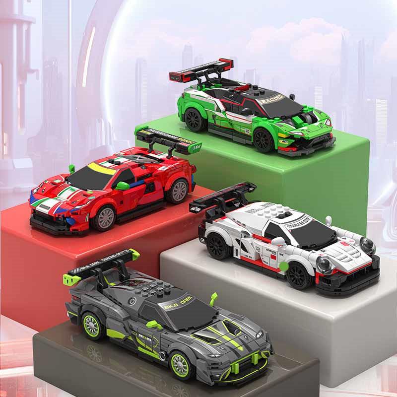 Non-Toxic Sembo Sports Car Building Blocks Moc Racing Vehicle Models Off-Road Assembly Bricks Car Construction Set For Children Toy Kids Gifts
