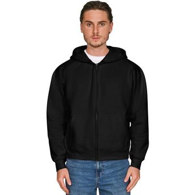 Casual Classics Moletom com Capuz Oversized de Algodão Penteado Unissex para Adulto com Zíper Frontal