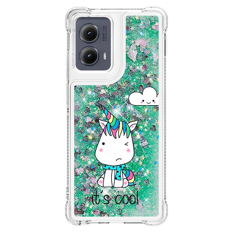 Edge 5G 2024 Case on For Fundas Motorola Edge 2024 Cover Bling Glitter Dynamic Liquid Case For Moto Edge2024 5G Phone Cases Etui