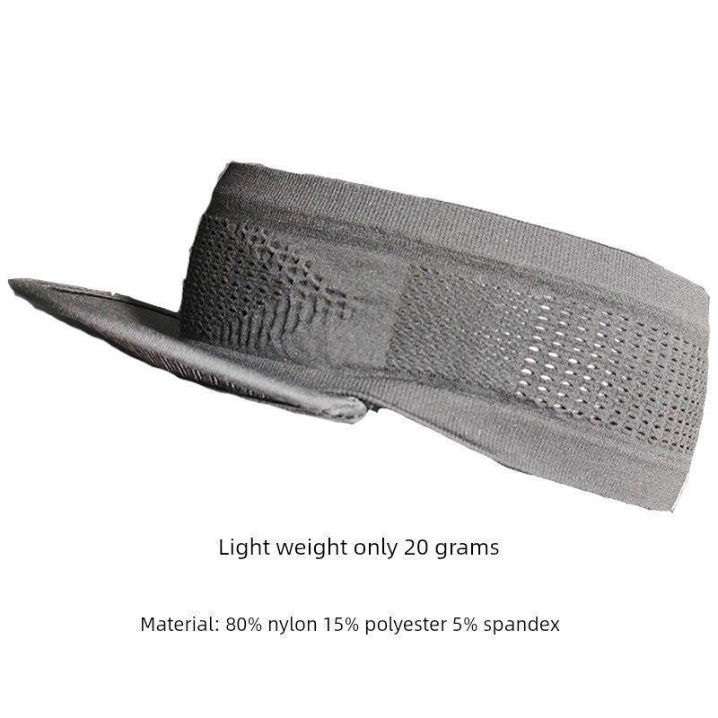 

Topless Hat Marathon Cross-Country Breathable Sweat-Wicking Headband Black All yards