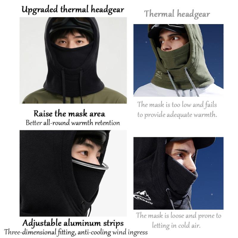 Upgraded Winter Cold Proof and Warm Hat Outdoor Skiing Plush Thermal Caps Riding Windproof Face Mask Thickened Fleece Head Cover