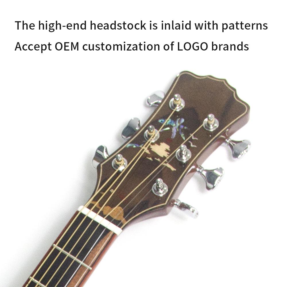 41-Inch Solid Spruce Rosewood Acoustic Folk Guitar - High-End Performance