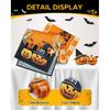 eZAKKA Halloween Table Runner Orange Pumpkins Decorations, Seasonal Fall Kitchen Dining Halloween Party Decorations for Gothic Indoor Outdoor Home
